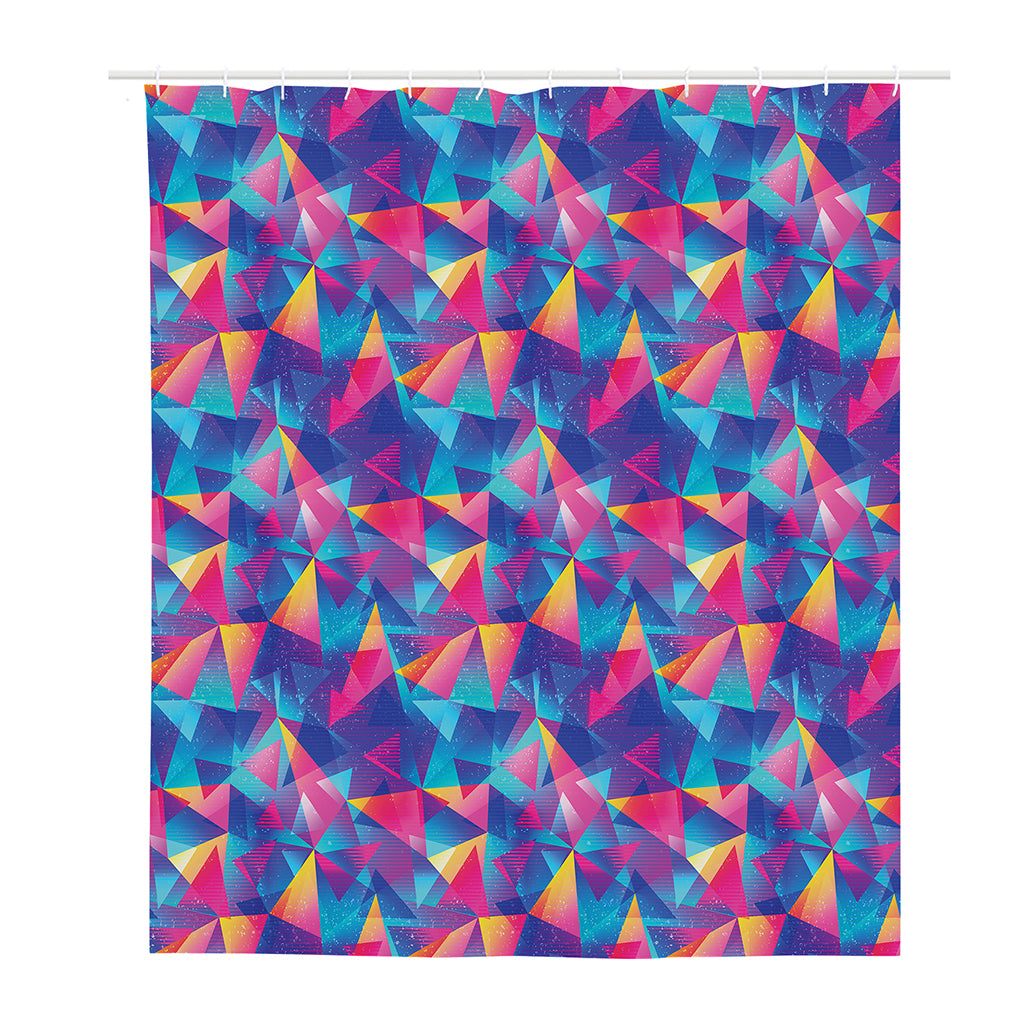 Colorful Geometric Mosaic Print Polyester Shower Curtain