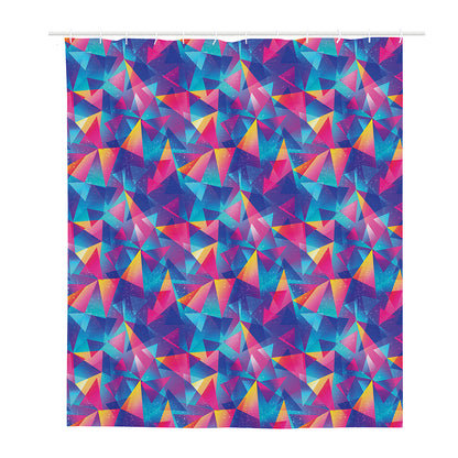 Colorful Geometric Mosaic Print Polyester Shower Curtain