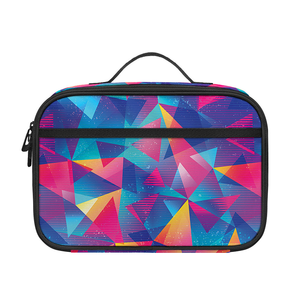 Colorful Geometric Mosaic Print Portable Lunch Bag
