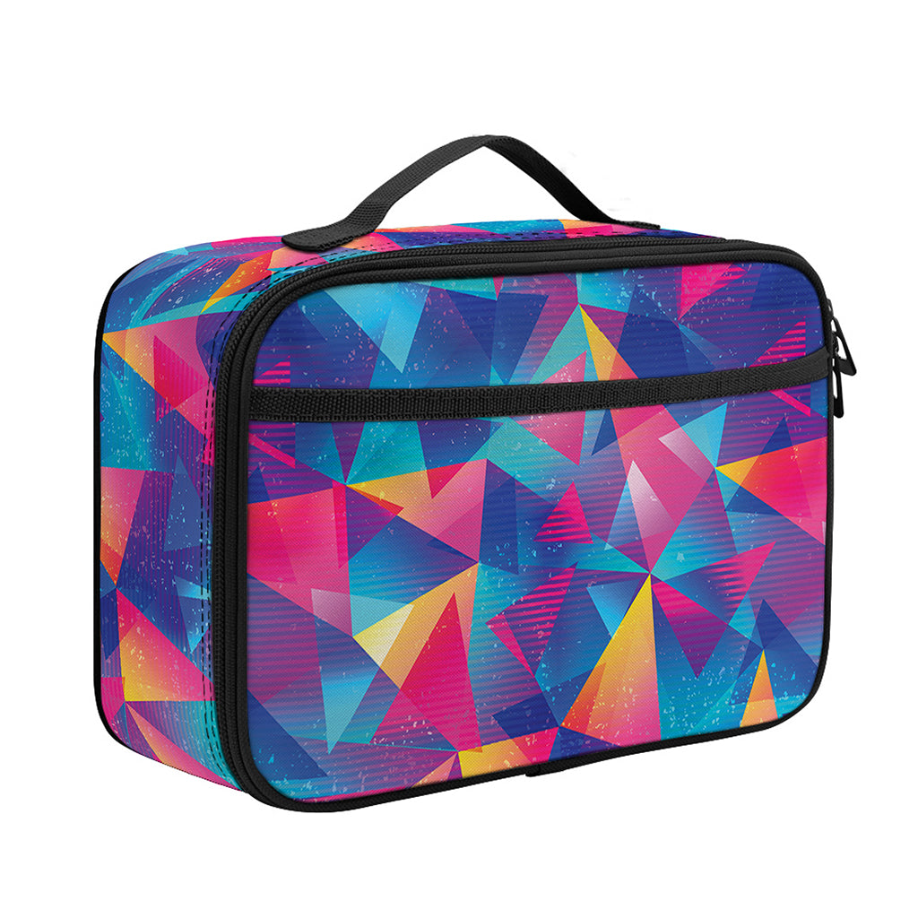 Colorful Geometric Mosaic Print Portable Lunch Bag