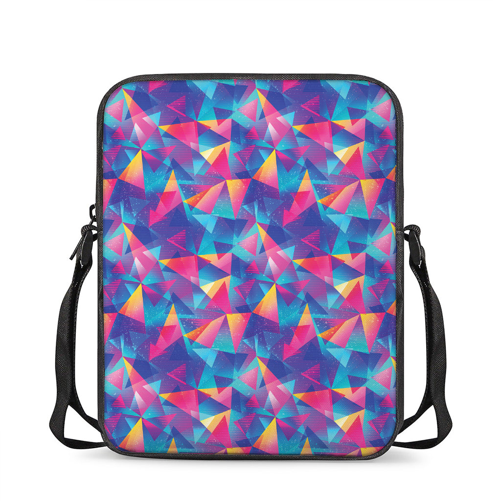 Colorful Geometric Mosaic Print Rectangular Crossbody Bag