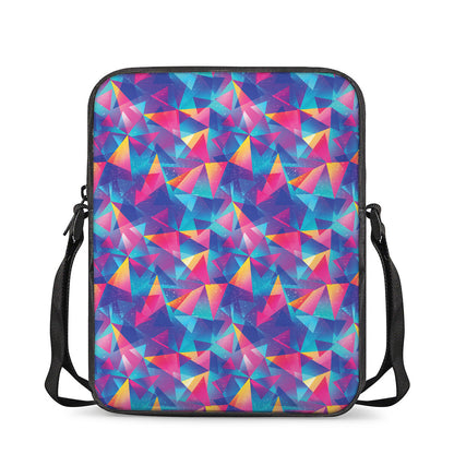 Colorful Geometric Mosaic Print Rectangular Crossbody Bag