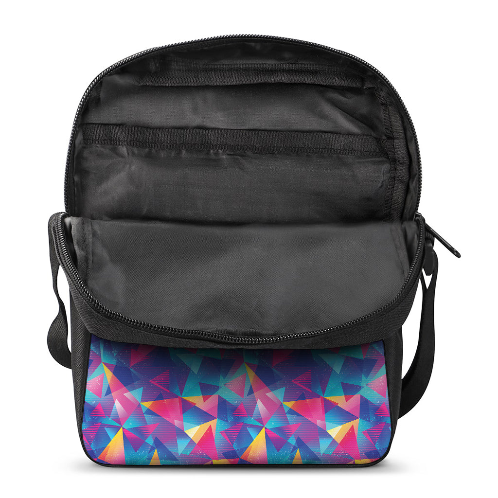 Colorful Geometric Mosaic Print Rectangular Crossbody Bag
