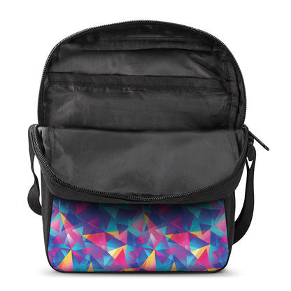 Colorful Geometric Mosaic Print Rectangular Crossbody Bag