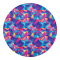 Colorful Geometric Mosaic Print Round Blanket