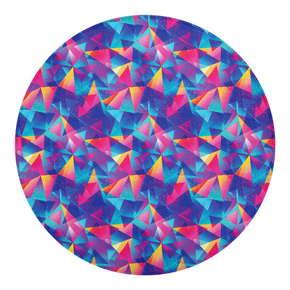 Colorful Geometric Mosaic Print Round Blanket