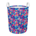 Colorful Geometric Mosaic Print Round Laundry Basket