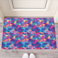 Colorful Geometric Mosaic Print Rubber Doormat