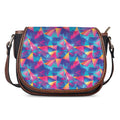 Colorful Geometric Mosaic Print Saddle Bag
