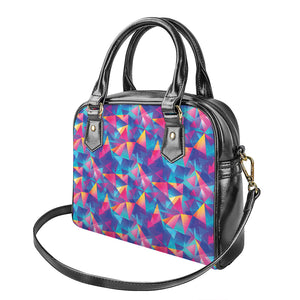 Colorful Geometric Mosaic Print Shoulder Handbag