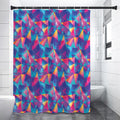 Colorful Geometric Mosaic Print Shower Curtain