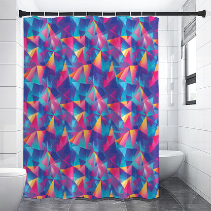 Colorful Geometric Mosaic Print Shower Curtain