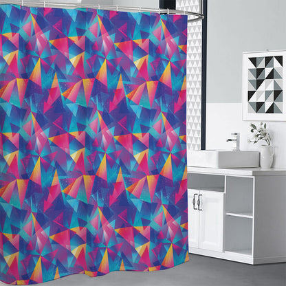 Colorful Geometric Mosaic Print Shower Curtain