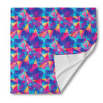 Colorful Geometric Mosaic Print Silk Bandana