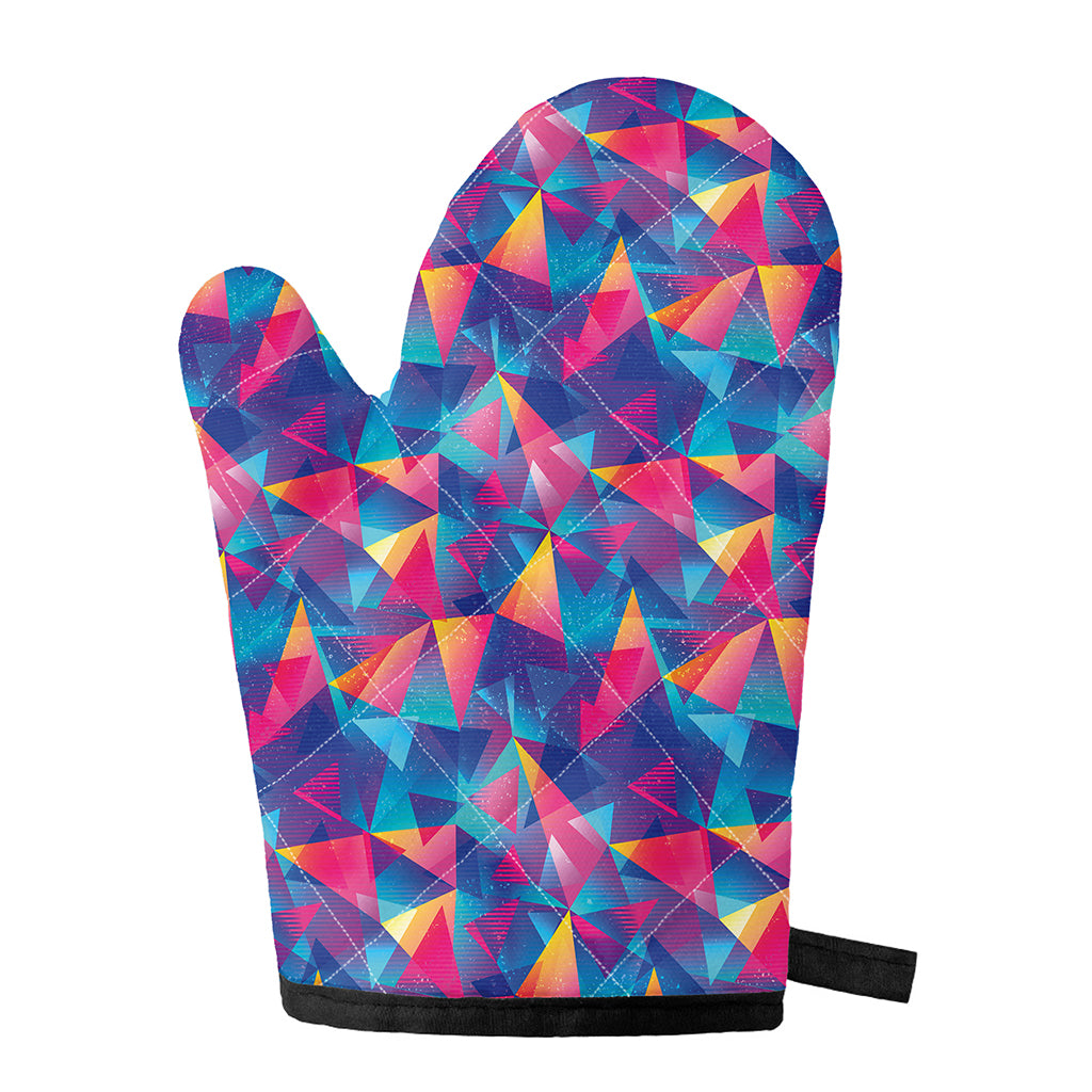 Colorful Geometric Mosaic Print Single Oven Mitt