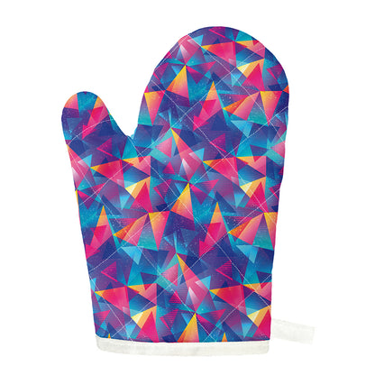 Colorful Geometric Mosaic Print Single Oven Mitt