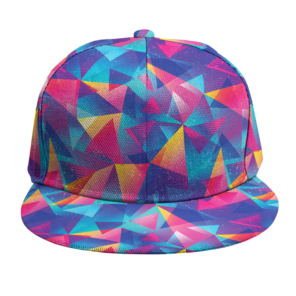 Colorful Geometric Mosaic Print Snapback Cap