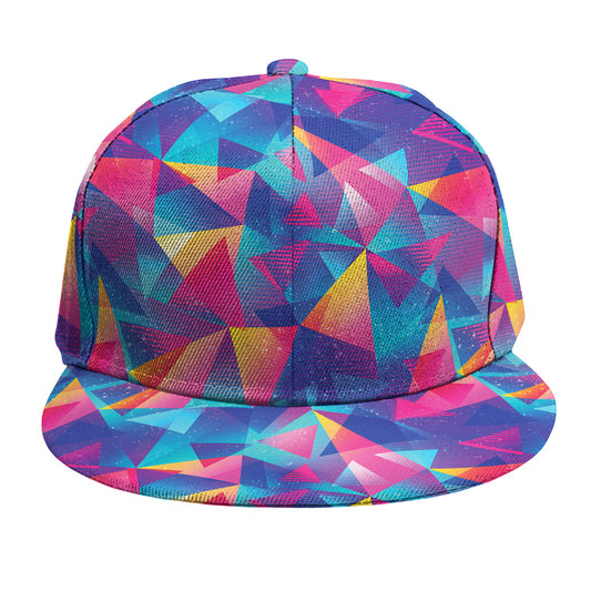 Colorful Geometric Mosaic Print Snapback Cap