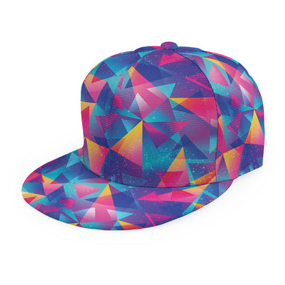 Colorful Geometric Mosaic Print Snapback Cap