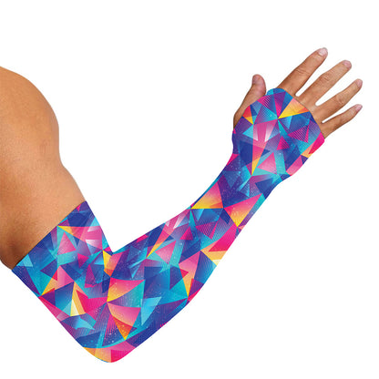 Colorful Geometric Mosaic Print Sun Protection Arm Sleeves