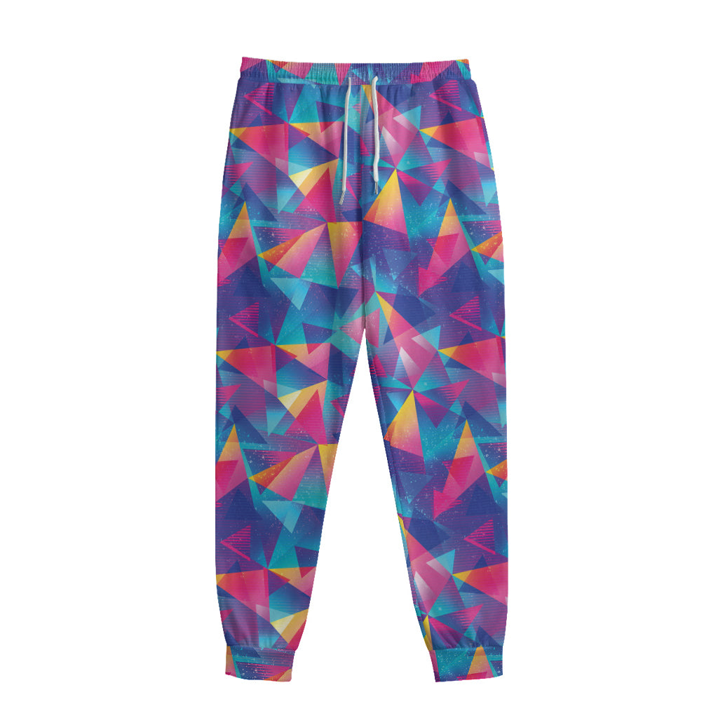 Colorful Geometric Mosaic Print Sweatpants