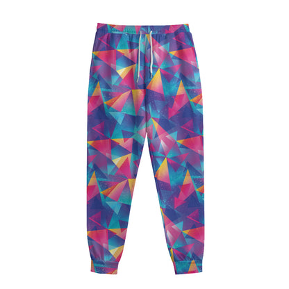 Colorful Geometric Mosaic Print Sweatpants