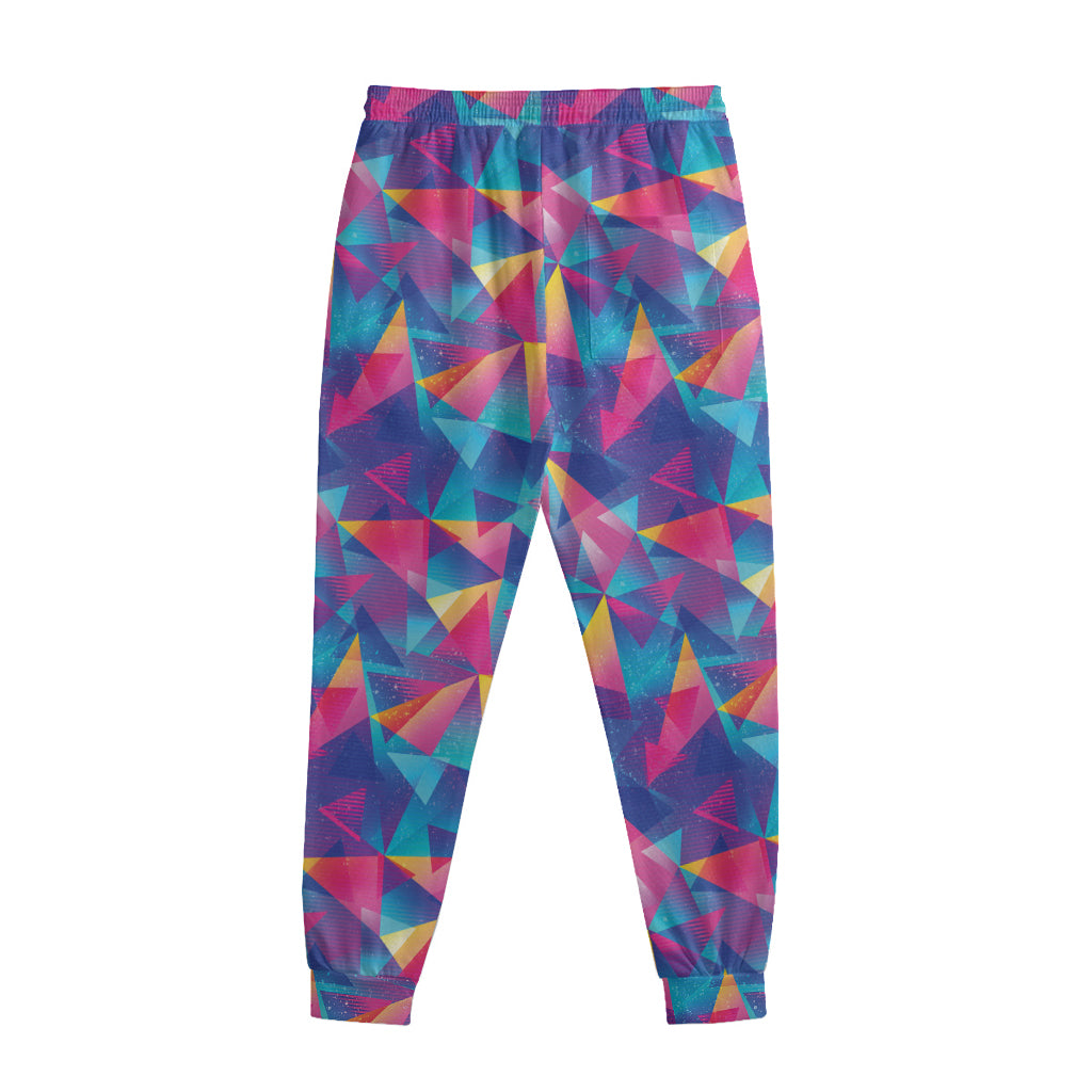 Colorful Geometric Mosaic Print Sweatpants