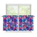Colorful Geometric Mosaic Print Tier Curtains