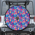 Colorful Geometric Mosaic Print Tire Cover With Camera Hole