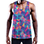 Colorful Geometric Mosaic Print Training Tank Top