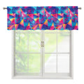 Colorful Geometric Mosaic Print Window Valance