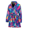 Colorful Geometric Mosaic Print Women's Bathrobe