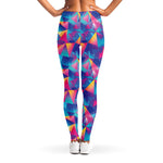 Colorful Geometric Mosaic Print Women's Leggings