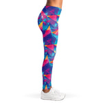 Colorful Geometric Mosaic Print Women's Leggings