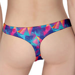 Colorful Geometric Mosaic Print Women's Thong