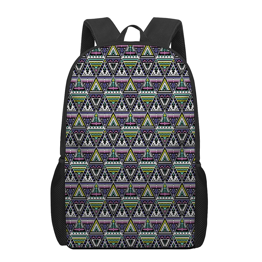 Colorful Geometric Native Navajo Print 17 Inch Backpack