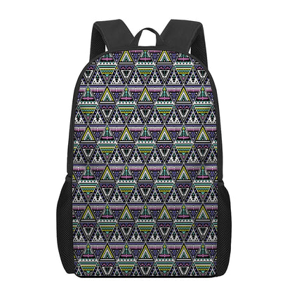 Colorful Geometric Native Navajo Print 17 Inch Backpack