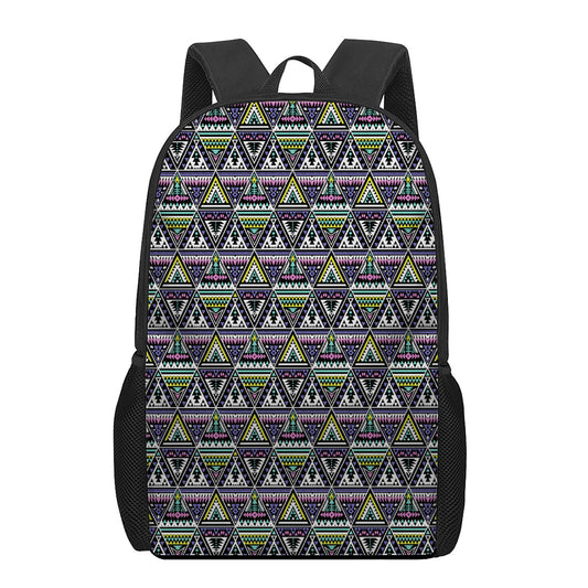Colorful Geometric Native Navajo Print 17 Inch Backpack