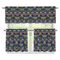 Colorful Geometric Native Navajo Print 3 Piece Kitchen Curtains