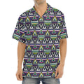 Colorful Geometric Native Navajo Print Aloha Shirt