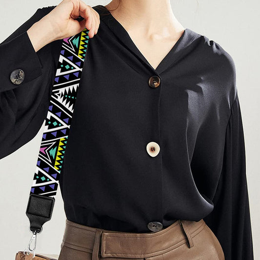 Colorful Geometric Native Navajo Print Bag Strap