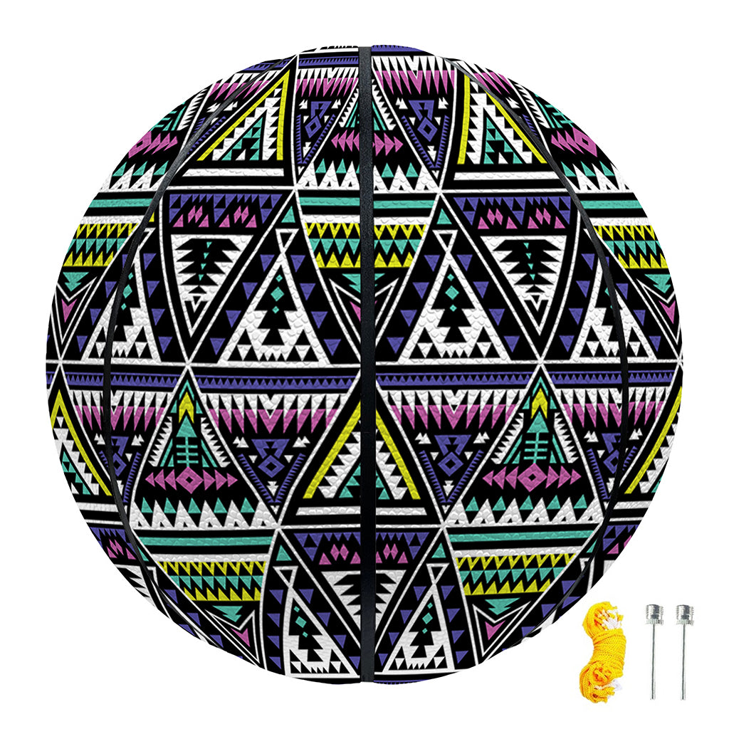 Colorful Geometric Native Navajo Print Basketball