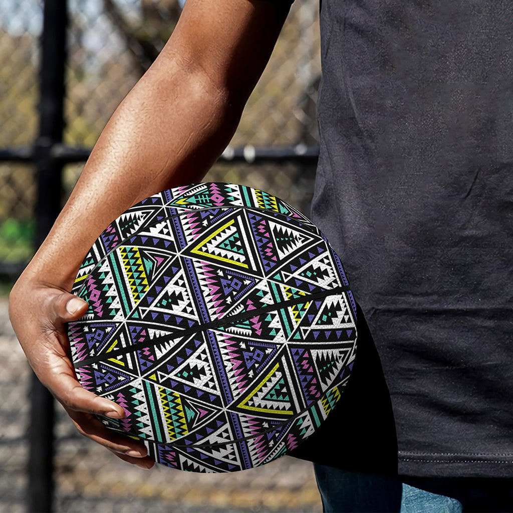 Colorful Geometric Native Navajo Print Basketball
