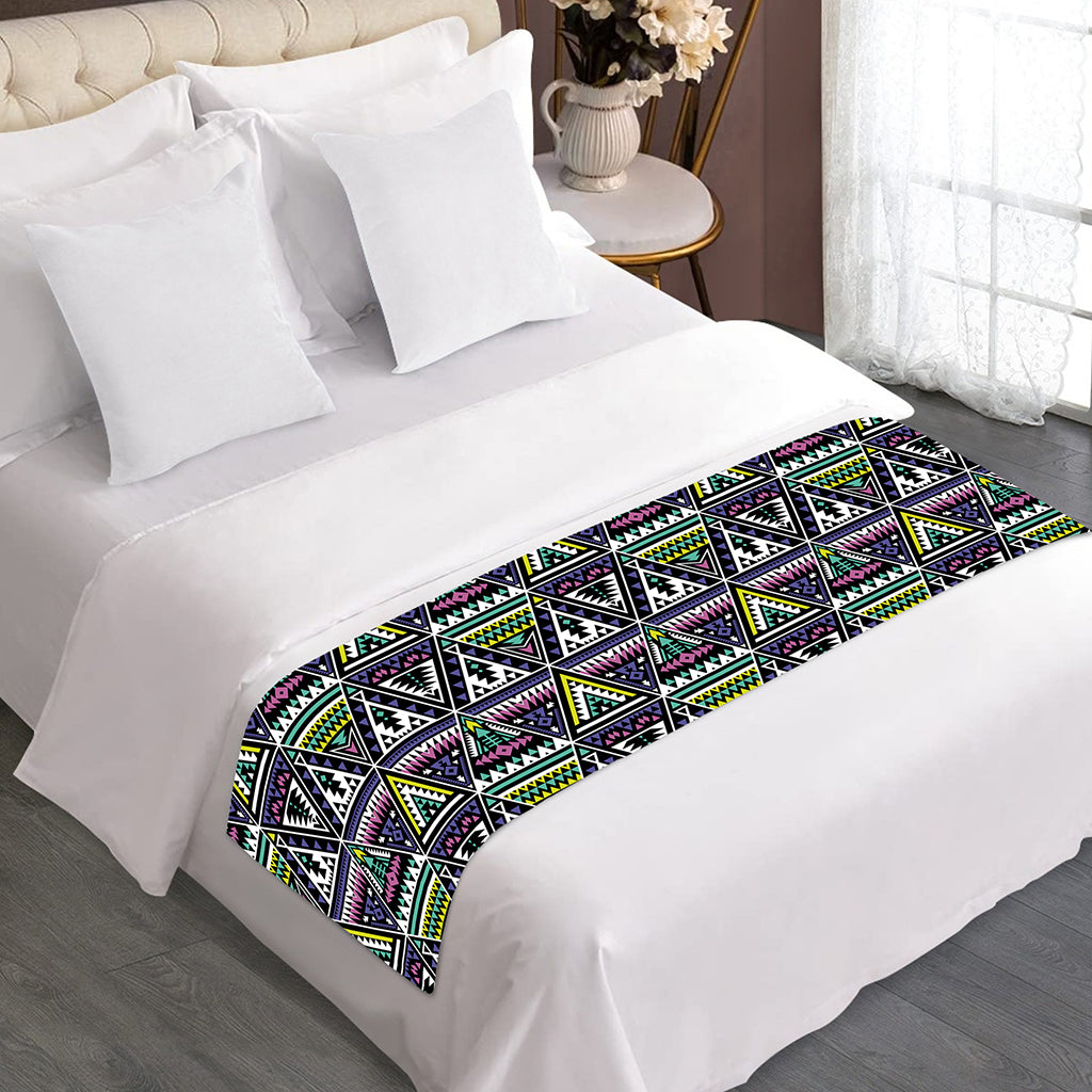 Colorful Geometric Native Navajo Print Bed Runner