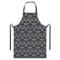 Colorful Geometric Native Navajo Print Bib Apron With Pocket
