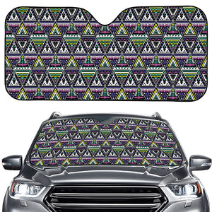 Colorful Geometric Native Navajo Print Car Windshield Sun Shade