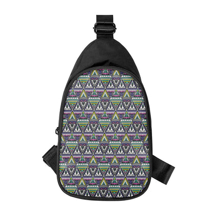 Colorful Geometric Native Navajo Print Chest Bag