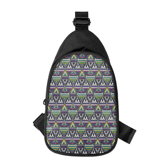 Colorful Geometric Native Navajo Print Chest Bag