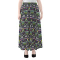 Colorful Geometric Native Navajo Print Chiffon Maxi Skirt