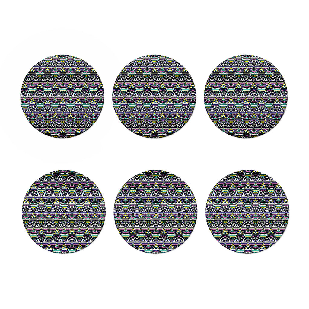 Colorful Geometric Native Navajo Print Coaster Set